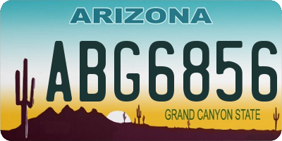 AZ license plate ABG6856