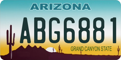 AZ license plate ABG6881