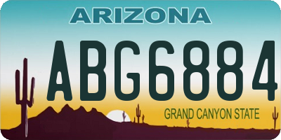 AZ license plate ABG6884