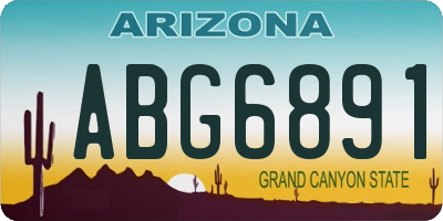 AZ license plate ABG6891