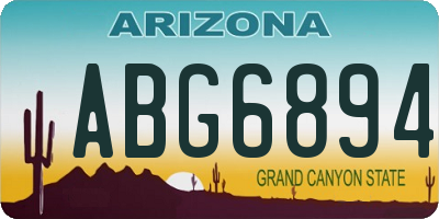 AZ license plate ABG6894