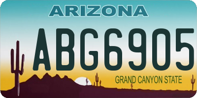 AZ license plate ABG6905