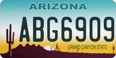 AZ license plate ABG6909