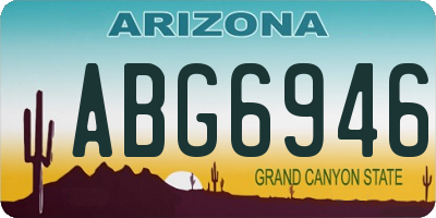 AZ license plate ABG6946