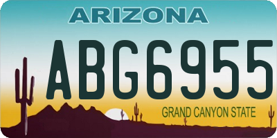 AZ license plate ABG6955