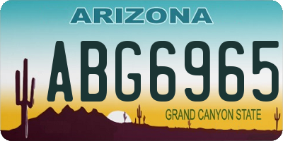 AZ license plate ABG6965