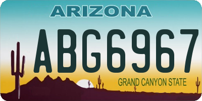 AZ license plate ABG6967