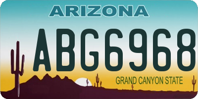 AZ license plate ABG6968