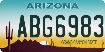AZ license plate ABG6983