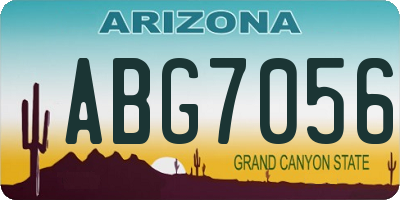 AZ license plate ABG7056