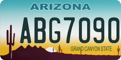 AZ license plate ABG7090