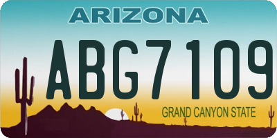 AZ license plate ABG7109