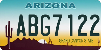 AZ license plate ABG7122
