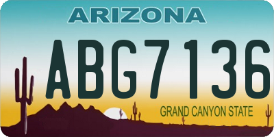 AZ license plate ABG7136
