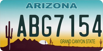 AZ license plate ABG7154