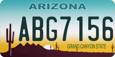 AZ license plate ABG7156