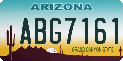 AZ license plate ABG7161