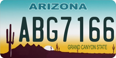 AZ license plate ABG7166