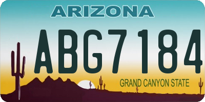 AZ license plate ABG7184