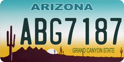 AZ license plate ABG7187
