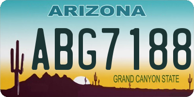 AZ license plate ABG7188