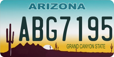 AZ license plate ABG7195