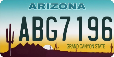 AZ license plate ABG7196