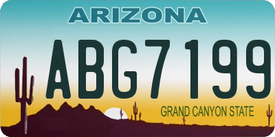 AZ license plate ABG7199