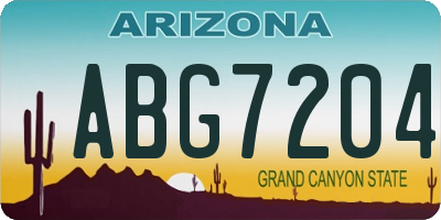 AZ license plate ABG7204