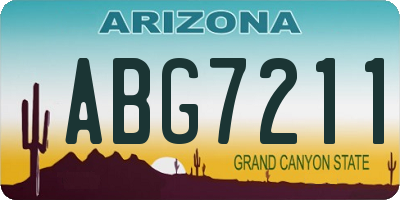 AZ license plate ABG7211