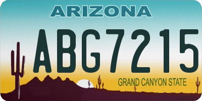 AZ license plate ABG7215