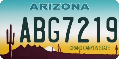 AZ license plate ABG7219