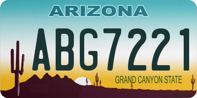 AZ license plate ABG7221