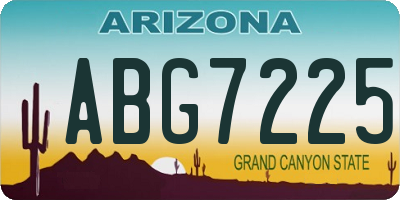 AZ license plate ABG7225
