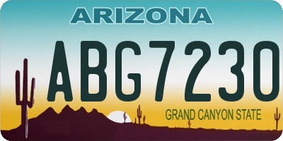 AZ license plate ABG7230