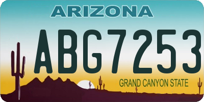 AZ license plate ABG7253