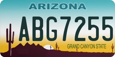 AZ license plate ABG7255