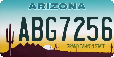 AZ license plate ABG7256
