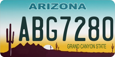 AZ license plate ABG7280