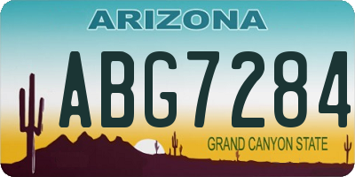 AZ license plate ABG7284