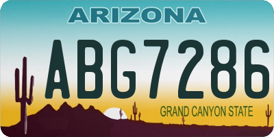 AZ license plate ABG7286