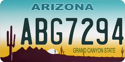 AZ license plate ABG7294
