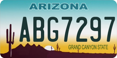 AZ license plate ABG7297
