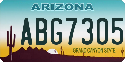 AZ license plate ABG7305