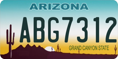 AZ license plate ABG7312