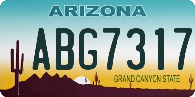 AZ license plate ABG7317