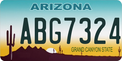 AZ license plate ABG7324