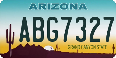 AZ license plate ABG7327
