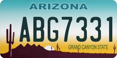 AZ license plate ABG7331