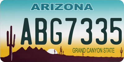 AZ license plate ABG7335